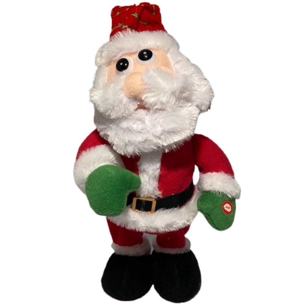 Merry Moments Animated Singing Dancing Santa 13" Tall Christmas